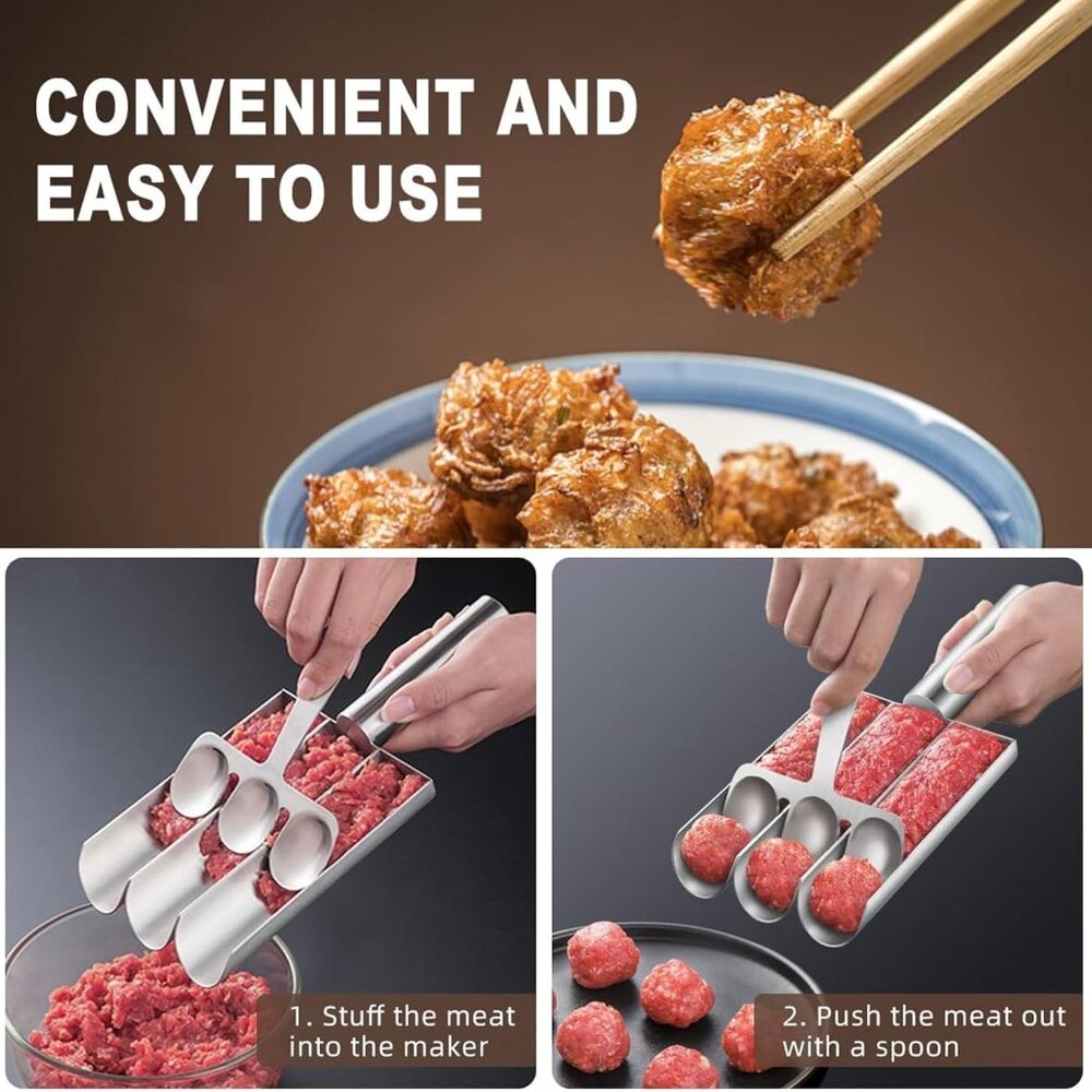 Creative Kitchen Triple Meatball Maker - Picture 3 of 5